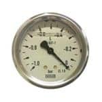 Vakuum-meter ø63-1,0-+0 bar 1/4"rg.bagud