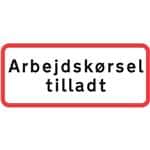 Vejskilt arbejdskør til.uc20.8