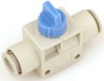 Finger valve 3/2 n.c. 10mm knob blue