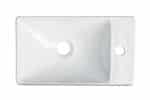 Håndvask firkantet 38x22x10cm højre