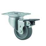 Hjul 50mm drej m/br plad 50kg 2475pjip40