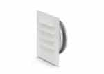 Metalrist 145x145mm med studs ø100 hvid