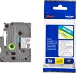 Tape tze135 12mm hvid tekst, klar tape