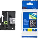 Tape 36mm hvid tekst, sort tape