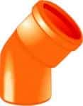 Pvc-bøjning 110mm 15 grader