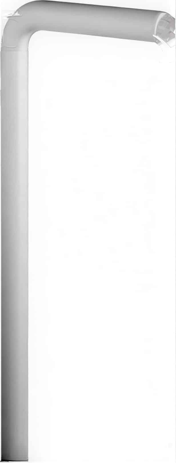 Afløbsrør 90 gr. 32-220-680mm hvid