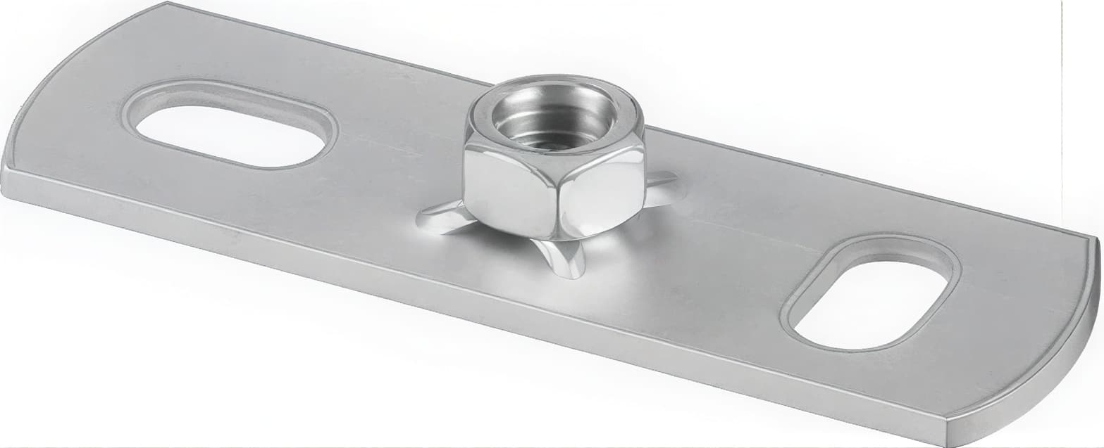 Grundflange m8 rustfri