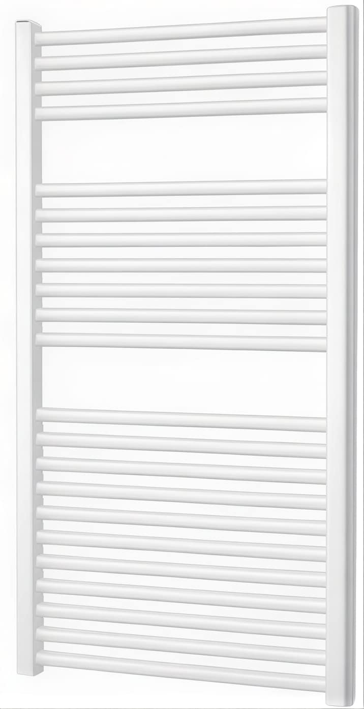 Håndklæderadiator hvid plan 1172x600mm