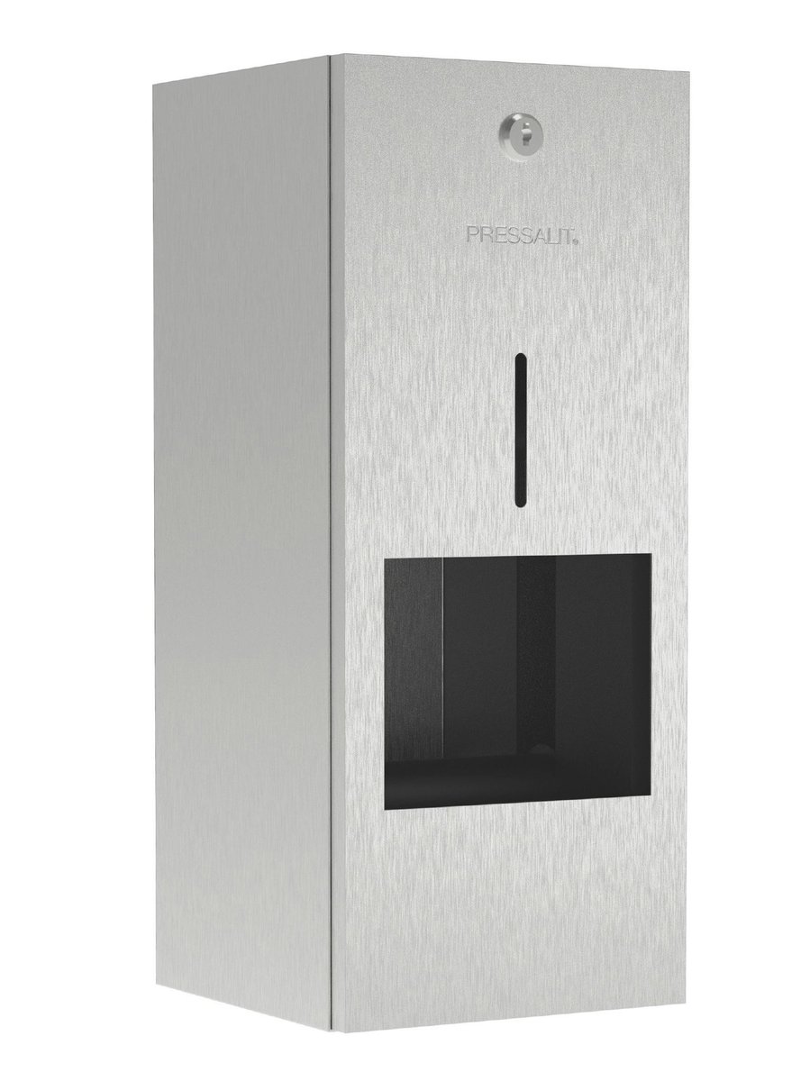 Pressalit Public Premium toiletpapirholder t/1 rulle toiletpapir + 1 reserverulle børstet stål