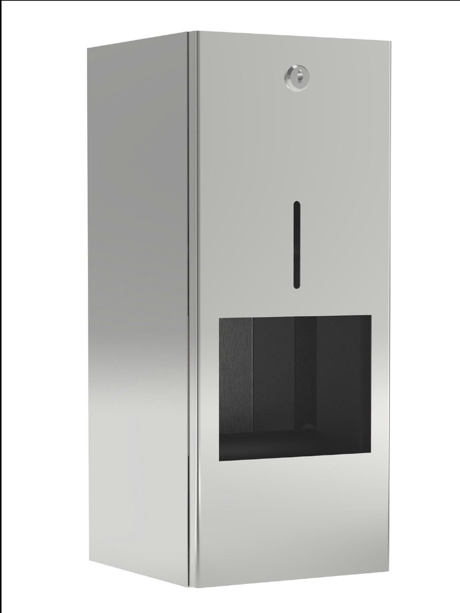 Pressalit Public Premium toiletpapirholder t/1 rulle toiletpapir + 1 reserverulle poleret stål
