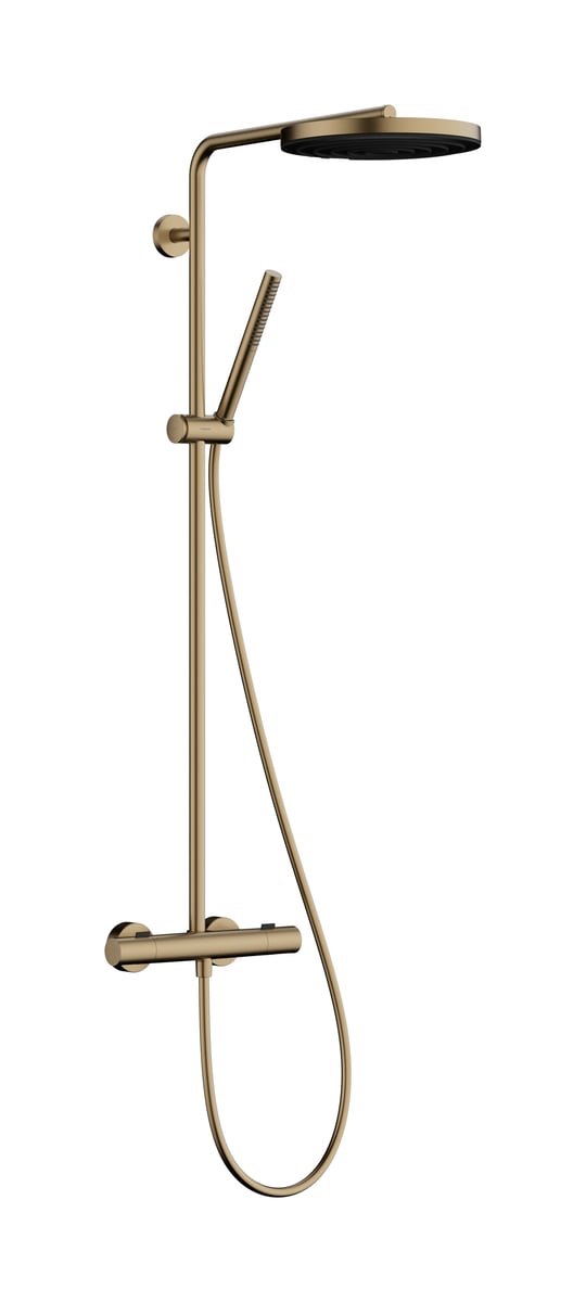 hansgrohe Pulsify S Puro termostatbatteri kunststof/metal ø260mm/1,6m sl m/hovedbr.arr børstet bronz