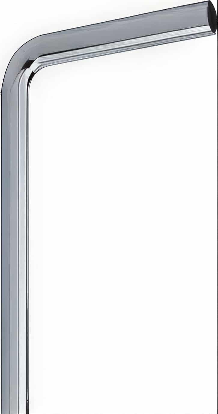 Krom afløbsrør vinkel 32x220x250 mm