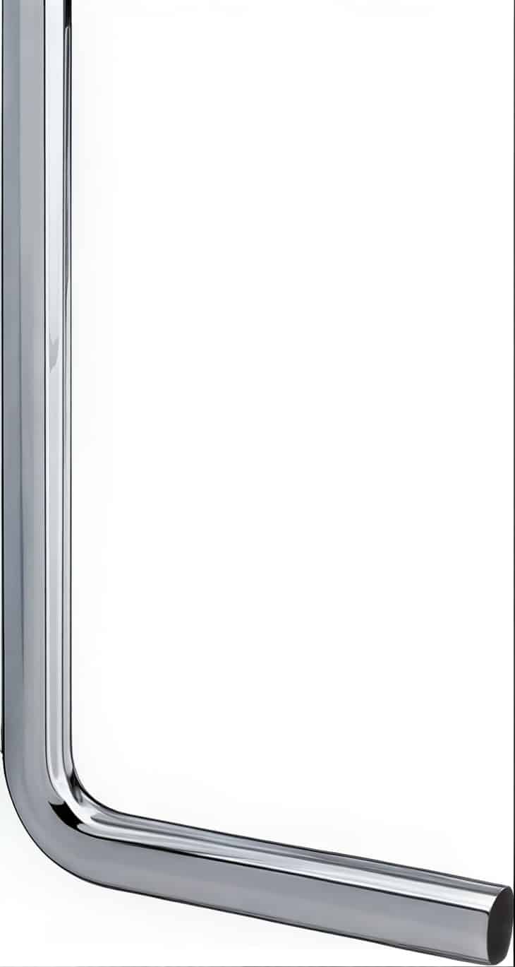 Krom afløbsrør vinkel 32x220x680 mm