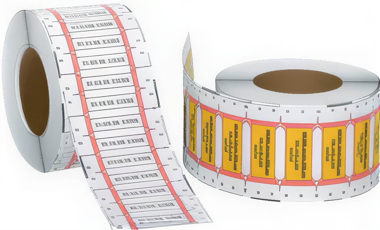 Krympe label 3:1 12 2x25mm gul 1000stk