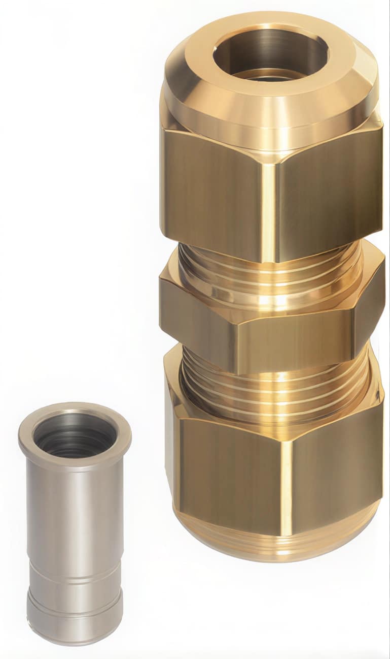 Loddefri adapter lige, 1/2" - 1/2"
