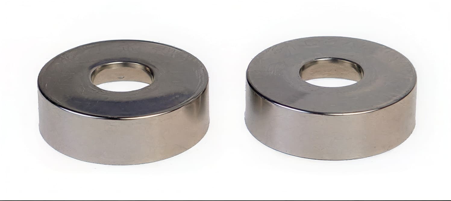Rosette 74mm sæt 2stk børstet nikkel