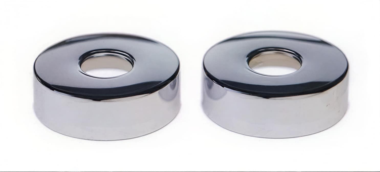 Rosette 74mm sæt 2stk krom