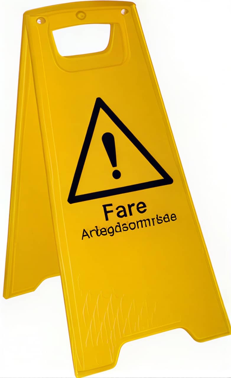 Skilt fritstående fare arbejdsområde