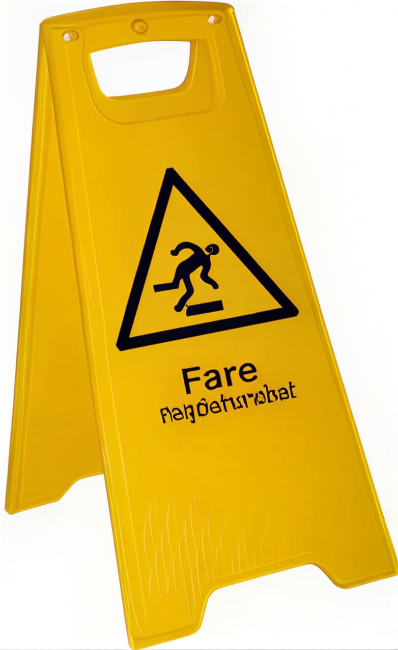 Skilt fritstående højde forskel
