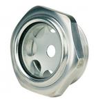 Skueglas rund aluminium 1/2"rg