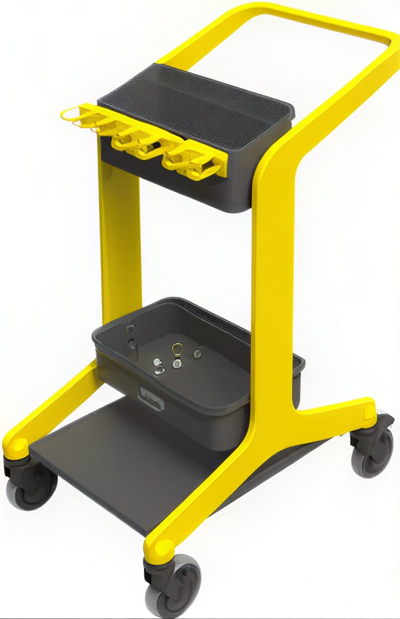Vikan rengøringsvogn hygo - 780 mm - gul