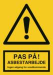 Skilt asbest arbejde a4 297x210 plast