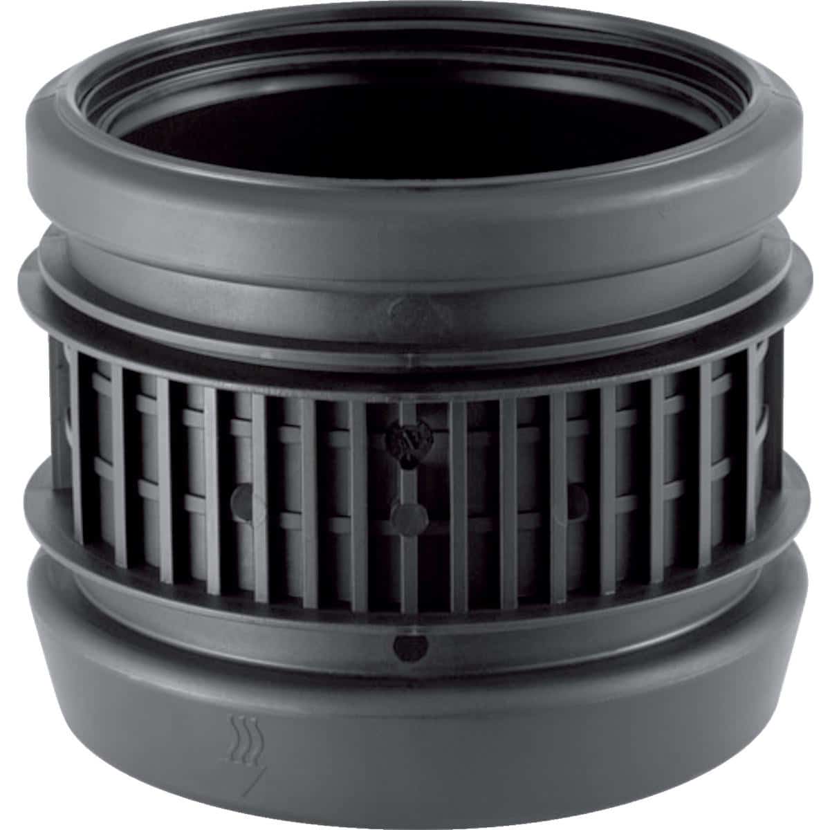 Geberit silent samle/ekspansionsmuffe PEH 63mm t/svejs gråsort