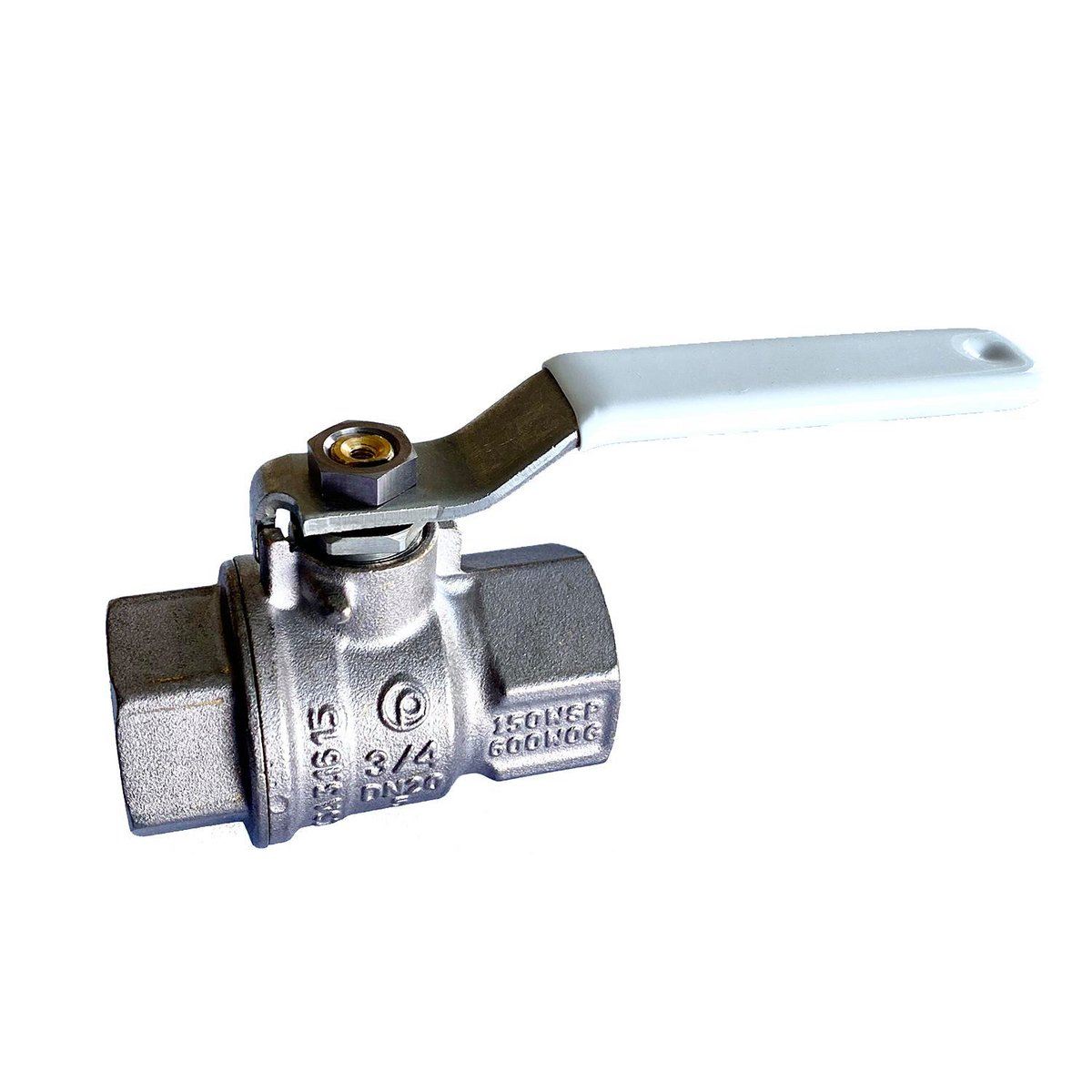 KUGLEHANE TEA OVERFLADE HVID RUSTFRI STÅLGREB M/M 3/4"