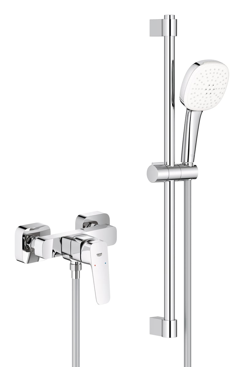 GROHE Cubeo Etgrebsbatteri m/brusersæt forkromet