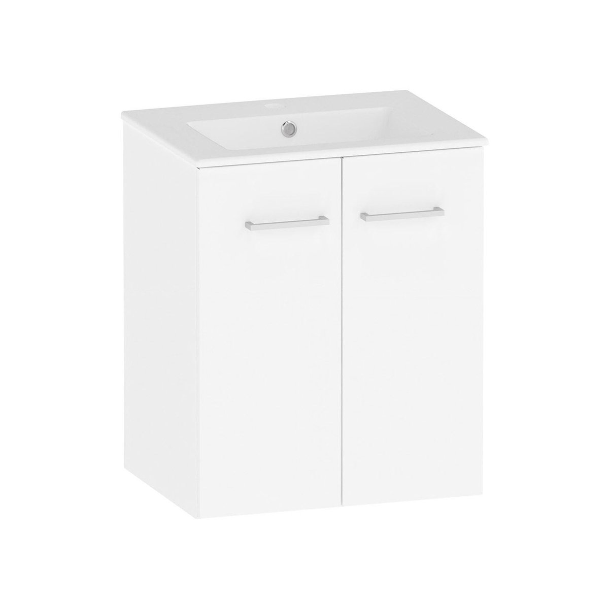 KRISS Skandi stålskab m/2 låger 50cm hvid
