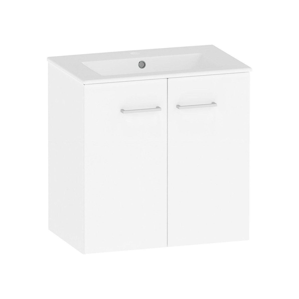 KRISS Skandi stålskab m/2 låger 60cm hvid