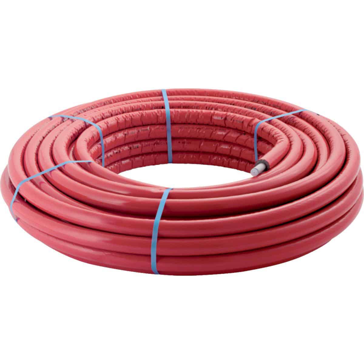 Geberit systemrør ML rundt præ-isoleret D=25mm isolering=6mm længde=25m rød