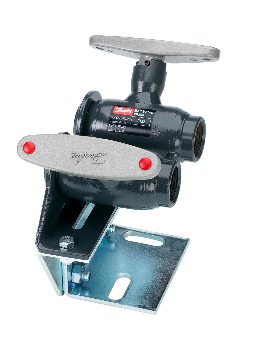 Danfoss JIP-II-TW, double piped tvillingekuglehane/Tgreb stål 25mm mf