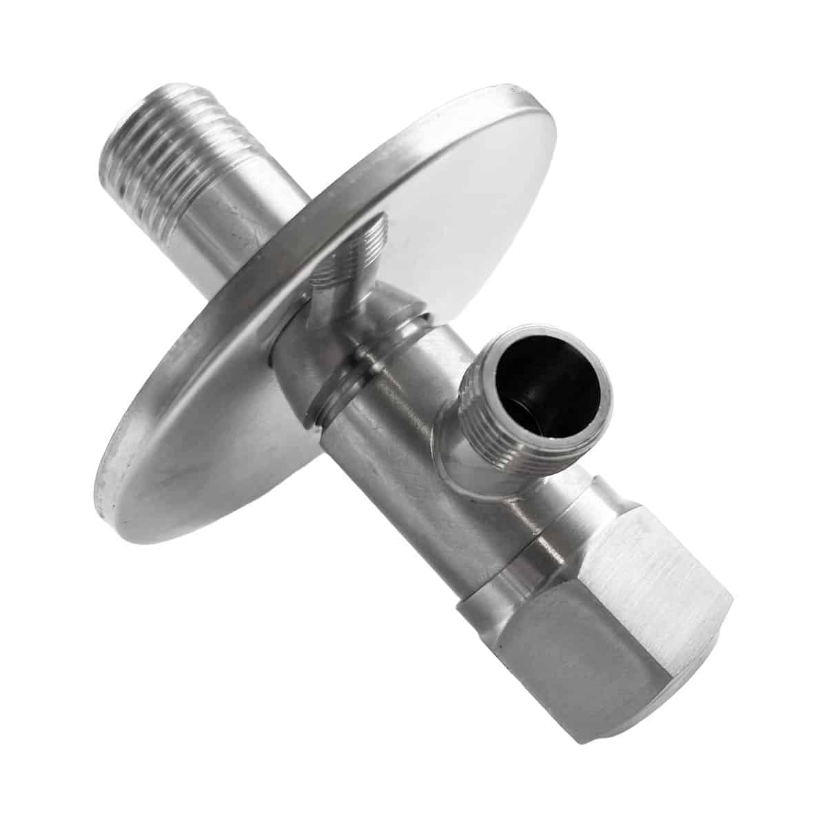 Rustfri stopventil 1/2 X 3/8" med keramisk spindel