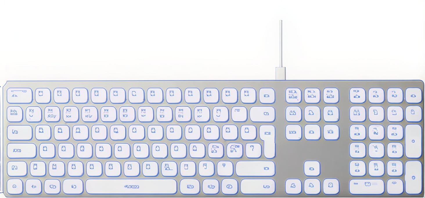 Kablet lavprofil aluminiums tastatur