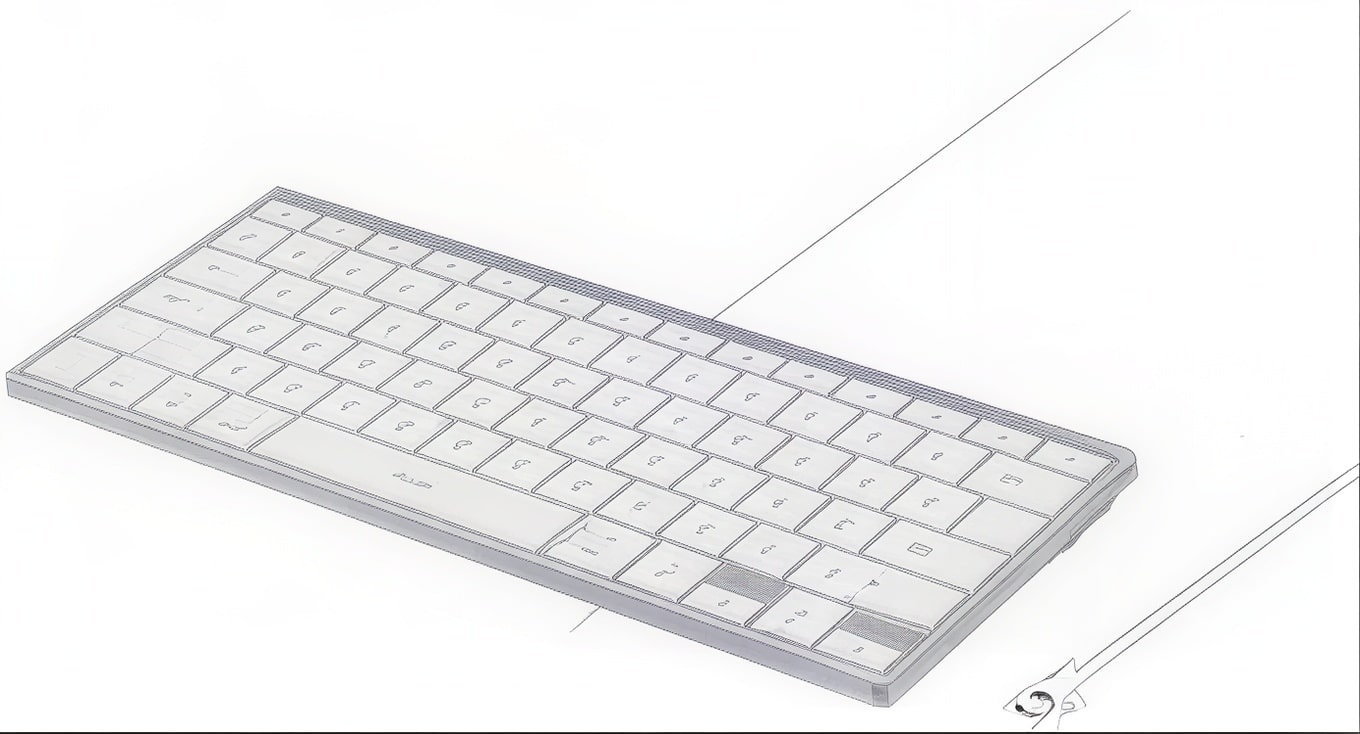 Usb-c keyboard for ios/macos, 1m cable