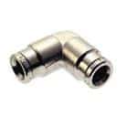 Elbow connector 10mm nickel plated brass