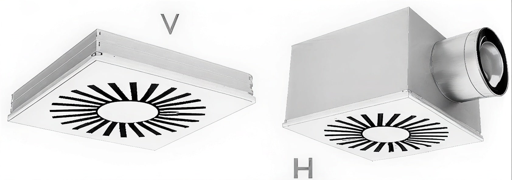 Lindab loftarmatur rs15hs2 160 ral 9003