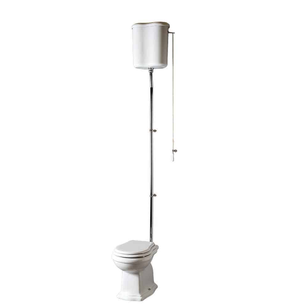 Lavabo Contea Retro High gulvstående toilet m/S-lås hvid m/hvidt sæde