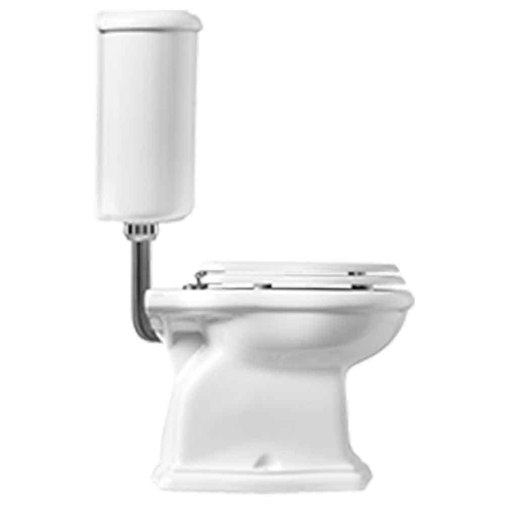 Lavabo Contea Retro Low gulvstående toilet m/S-lås hvid m/hvidt sæde