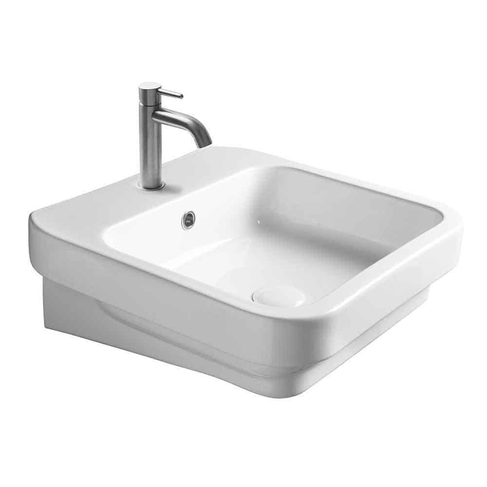 Lavabo Cosa 48 indbygget håndvask m/hanehul hvid