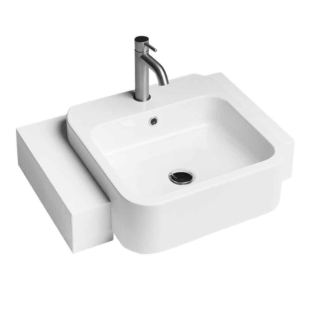 Lavabo Cosa 48 semi-indb. håndvask m/hanehul hvid
