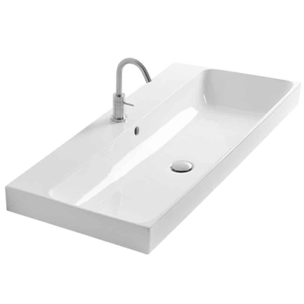 Lavabo Lavabo 100 håndvask m/hanehul hvid