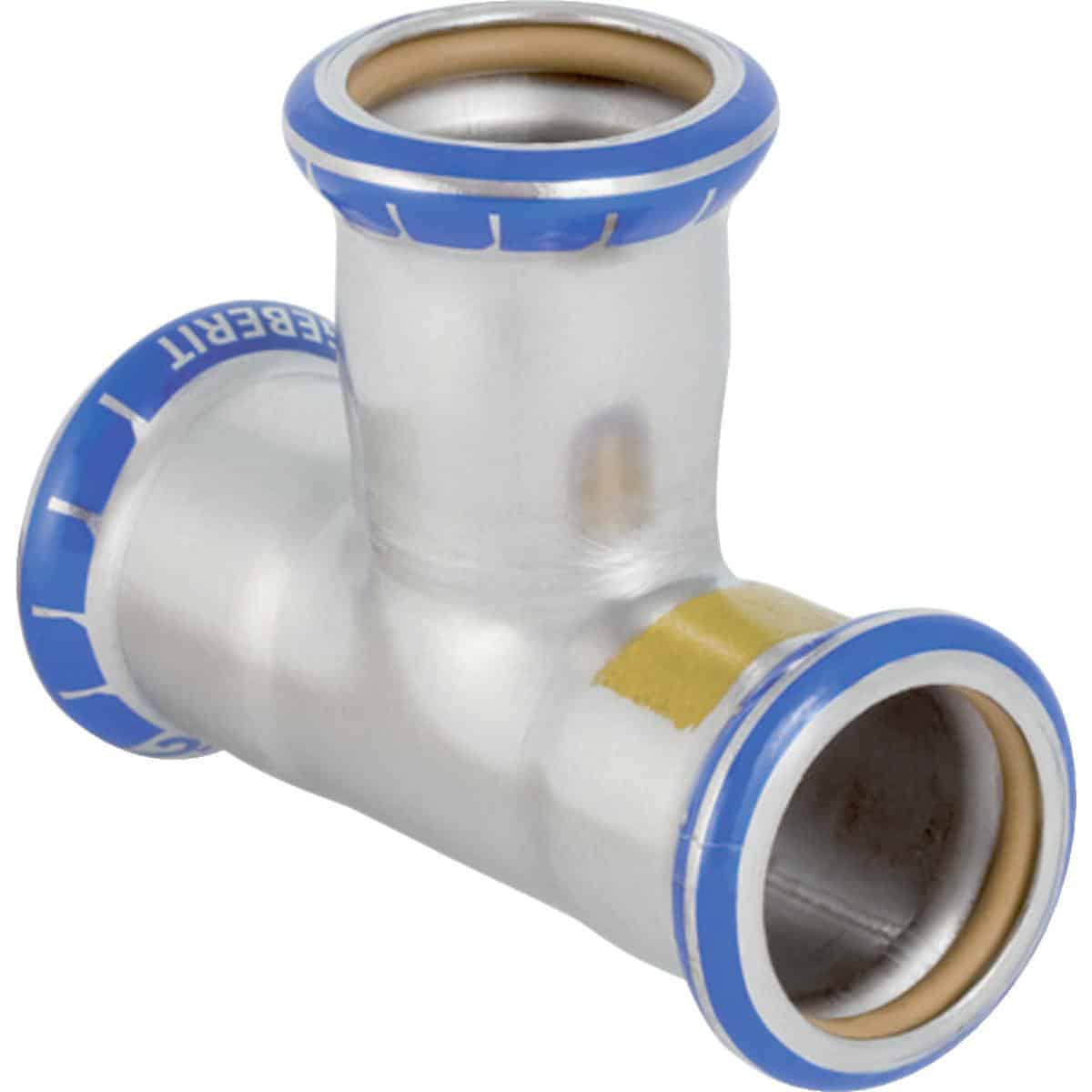 Geberit Mapress T-stykke rf lige (gas) d=108mm