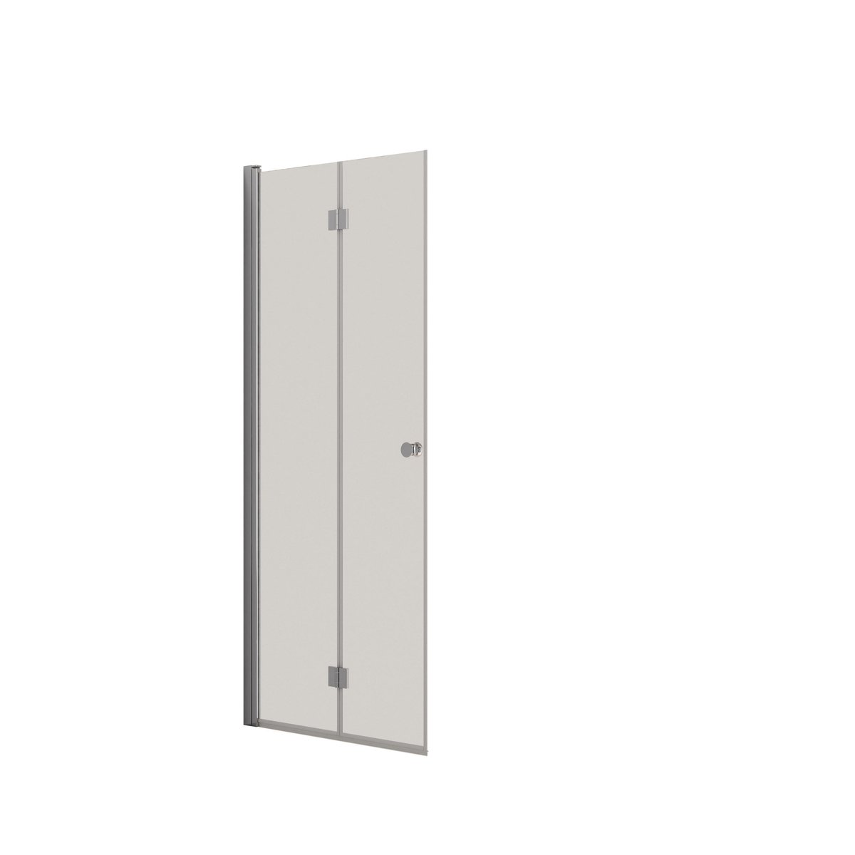 Dansani foldedør H:200x87-89cm krom/klart glas