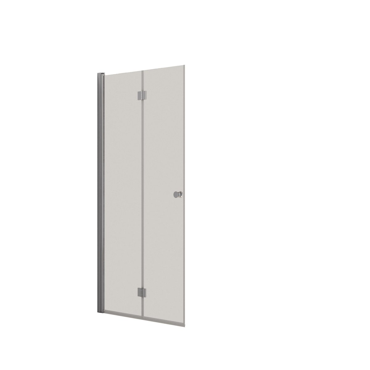 Dansani foldedør H:200x97-99cm krom/klart glas