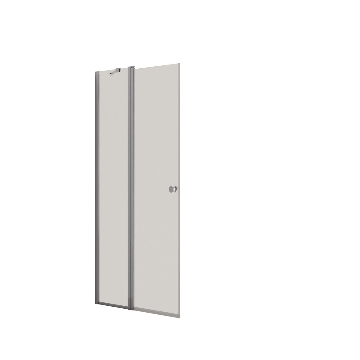 Dansani dør/side H:200x97-99cm krom/klart glas