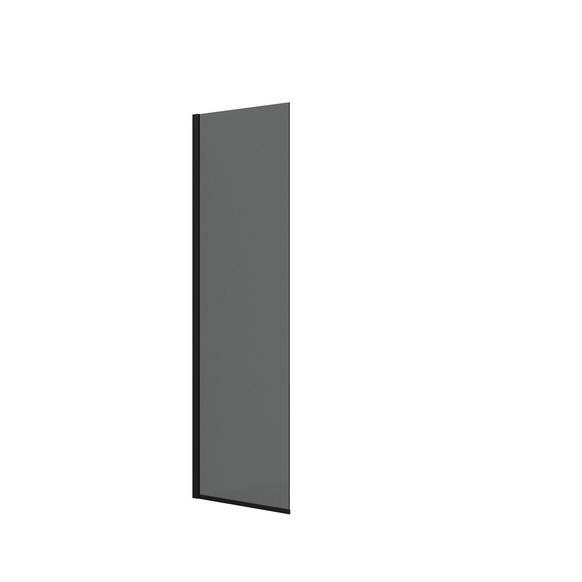 Dansani fast væg H:197,8x67-69cm sort/tonet glas