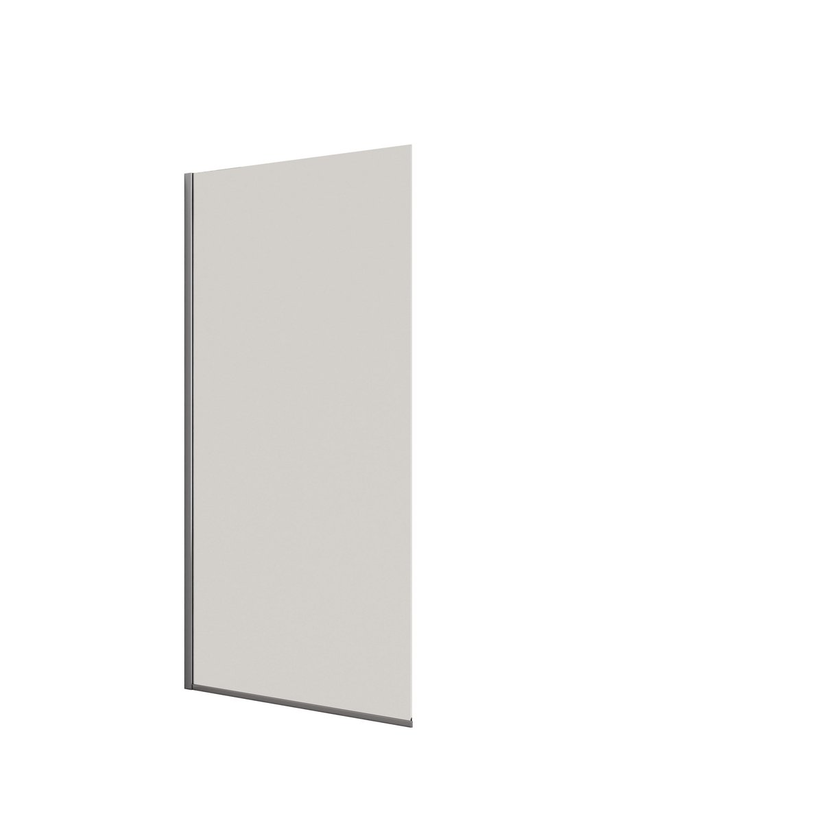 Dansani fast væg H:197,8x117-119cm krom/klart glas