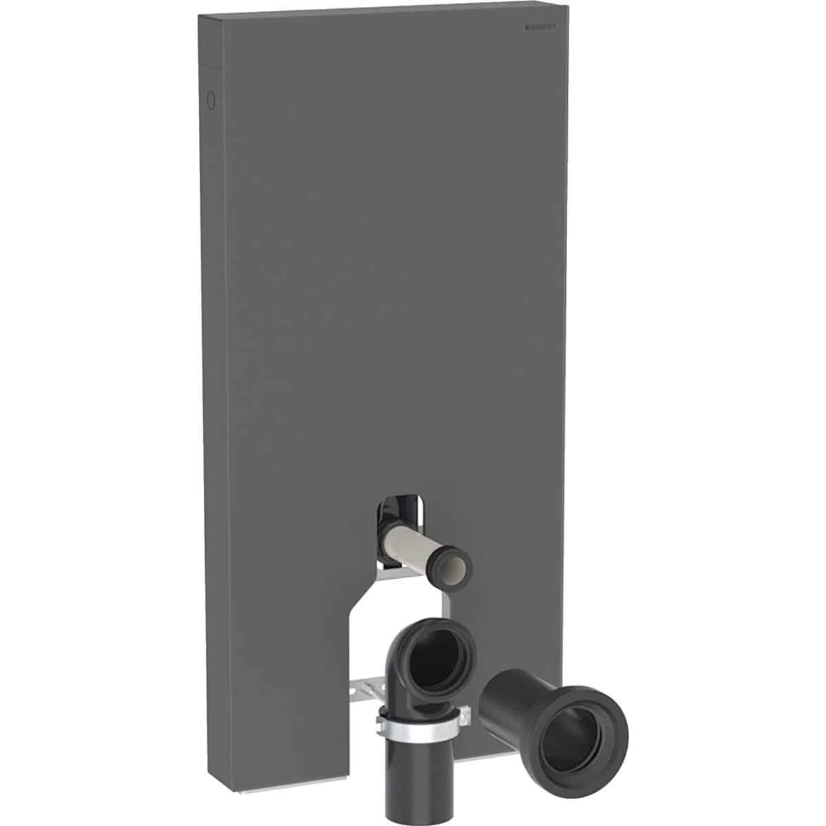 Geberit Monolith cisternemodul t/gulvst. toilet 101cm frontpaneler af glas: sort/børstet aluminium